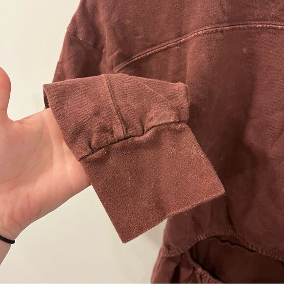 Nasty Gal Cut Out Fitted Sweatshirt Dress Size 2 Chocolate - Picture 10 of 16